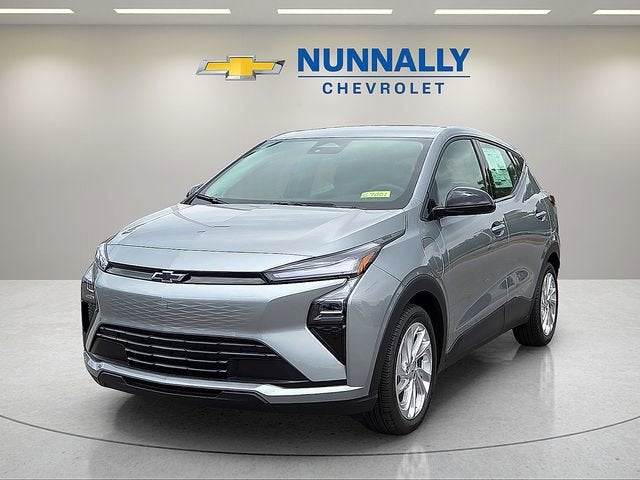 2027 Chevrolet Bolt LT in Sterling Grey Metallic — front three-quarter view