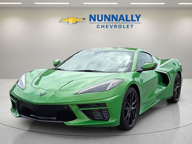 2026 Chevrolet Corvette Stingray 2LT in Roswell Green Metallic — front three-quarter view
