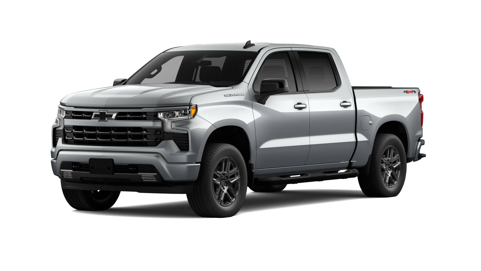 2026 Chevrolet Silverado 1500 RST in Sterling Gray Metallic — front three-quarter view