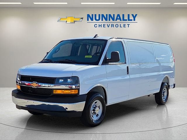 2025 Chevrolet Express Cargo WT in Summit White — front three-quarter view