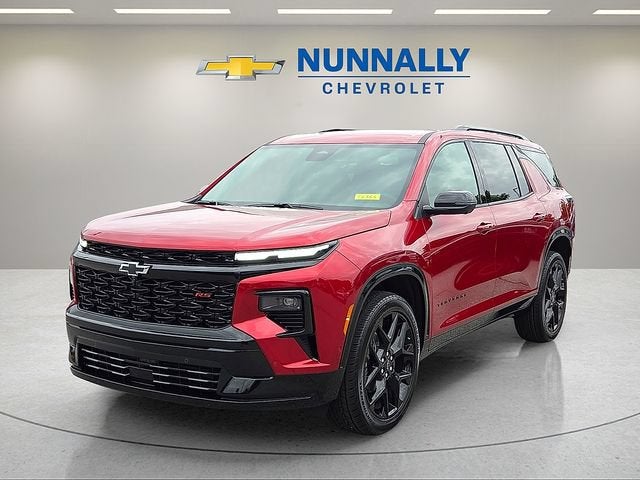 2026 Chevrolet Traverse RS in Radiant Red Tintcoat — front three-quarter view