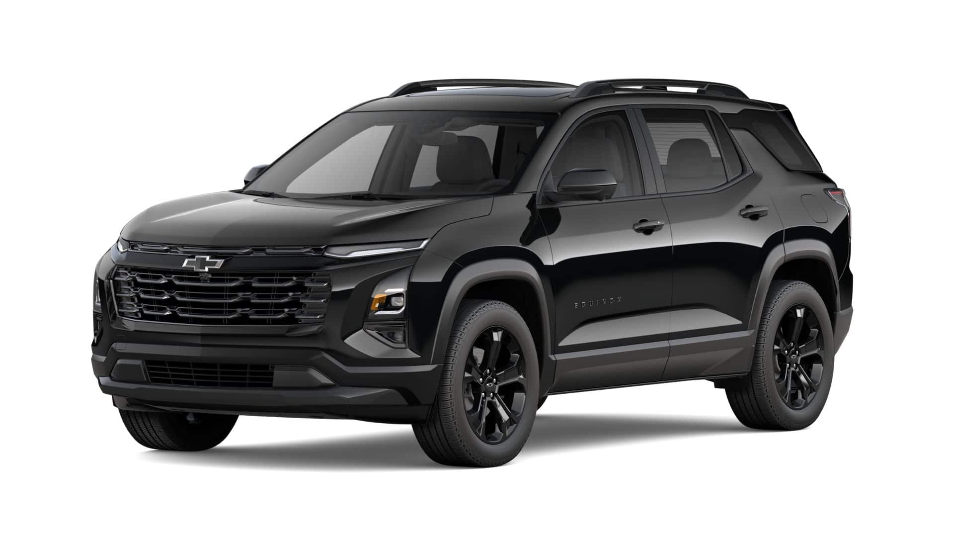 2027 Chevrolet Equinox LT in Mosaic Black Metallic — front three-quarter view