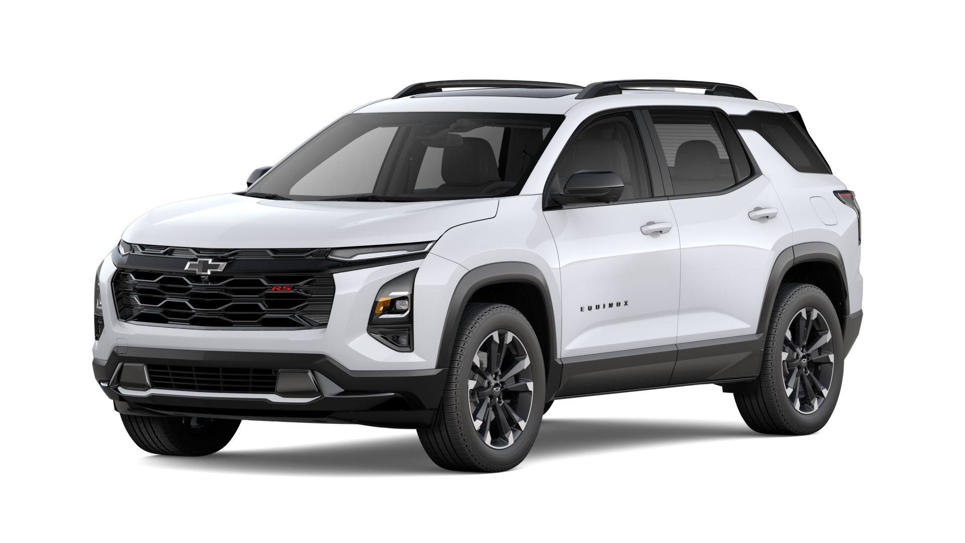 2027 Chevrolet Equinox RS in Polar White Tricoat — front three-quarter view