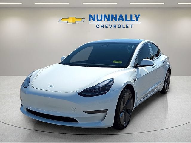 2022 Tesla Model 3 Long Range in White — front three-quarter view