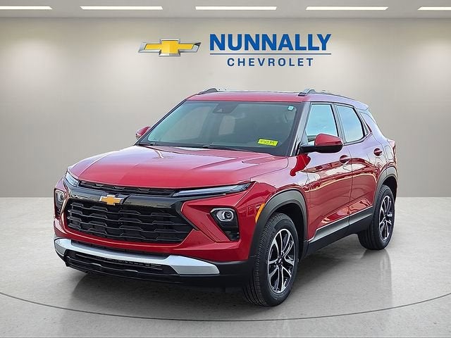 2026 Chevrolet Trailblazer LT in Apex Red — front three-quarter view