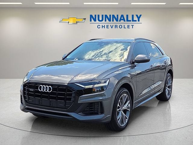 2020 Audi Q8 Premium 55 TFSI quattro Tiptronic in Gray — front three-quarter view